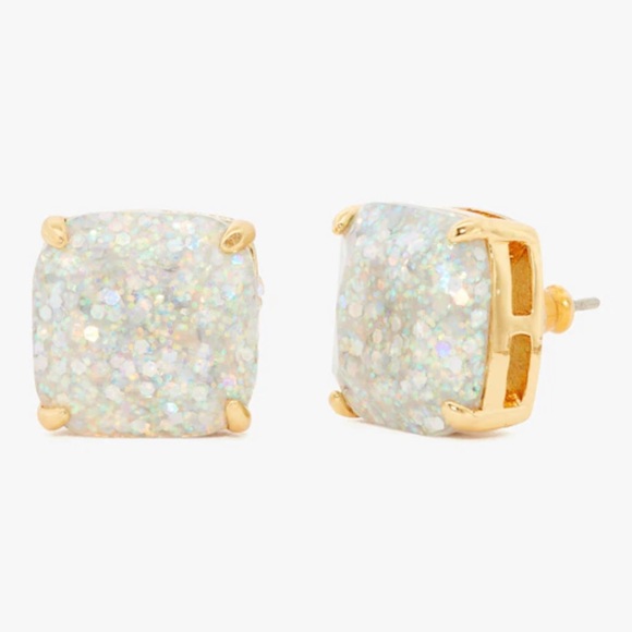 Kate Spade Opal Glitter Square Stud Earrings NWT - Picture 4 of 5